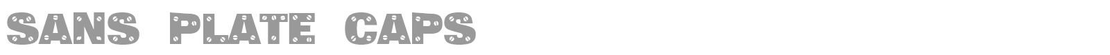 Sans Plate Caps font preview